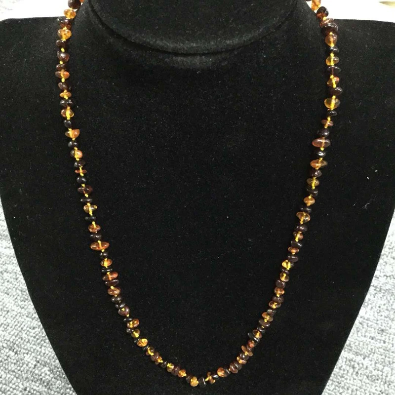 Yoowei натуральное Янтарное ожерелье для подарка подлинные нестандартные бусины
