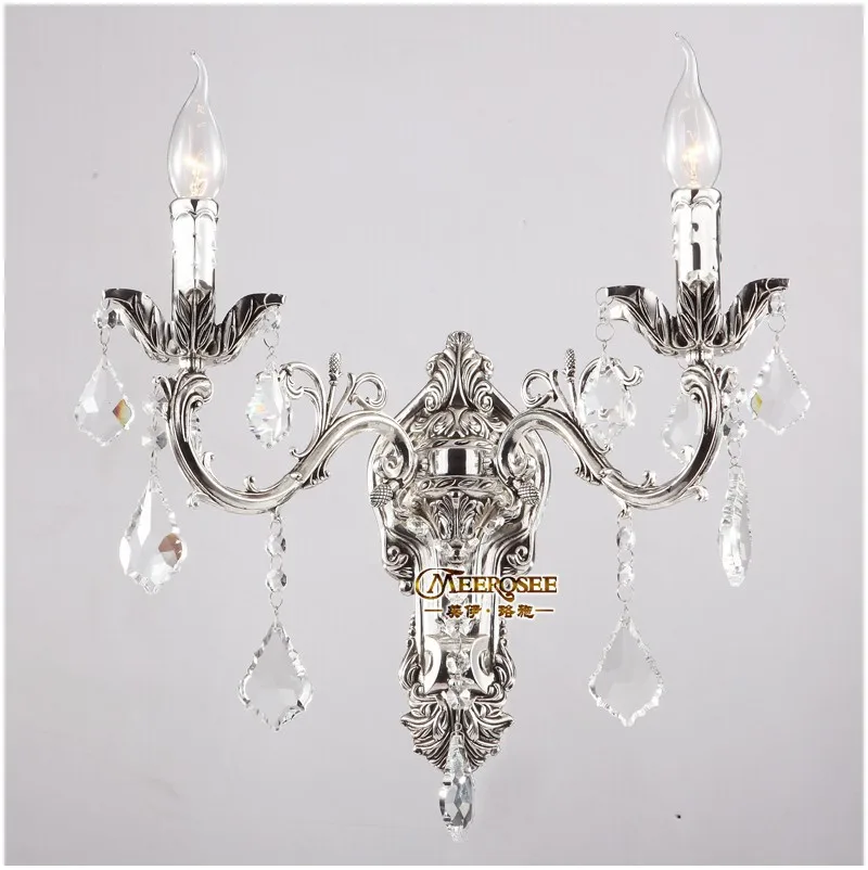 Классический хрустальный настенный светильник цветные бра из латуни бронзовый