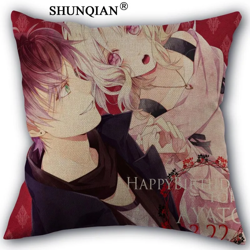 Pillow Cover Изготовленная на заказ накидка для подушки, Diabolik Lovers хлопковые льняные наволочки для подушек, для дома Текстиль площадь размером 45*45 см Спальня домашняя декоративная наволочка - Цвет: Pillow Cover
