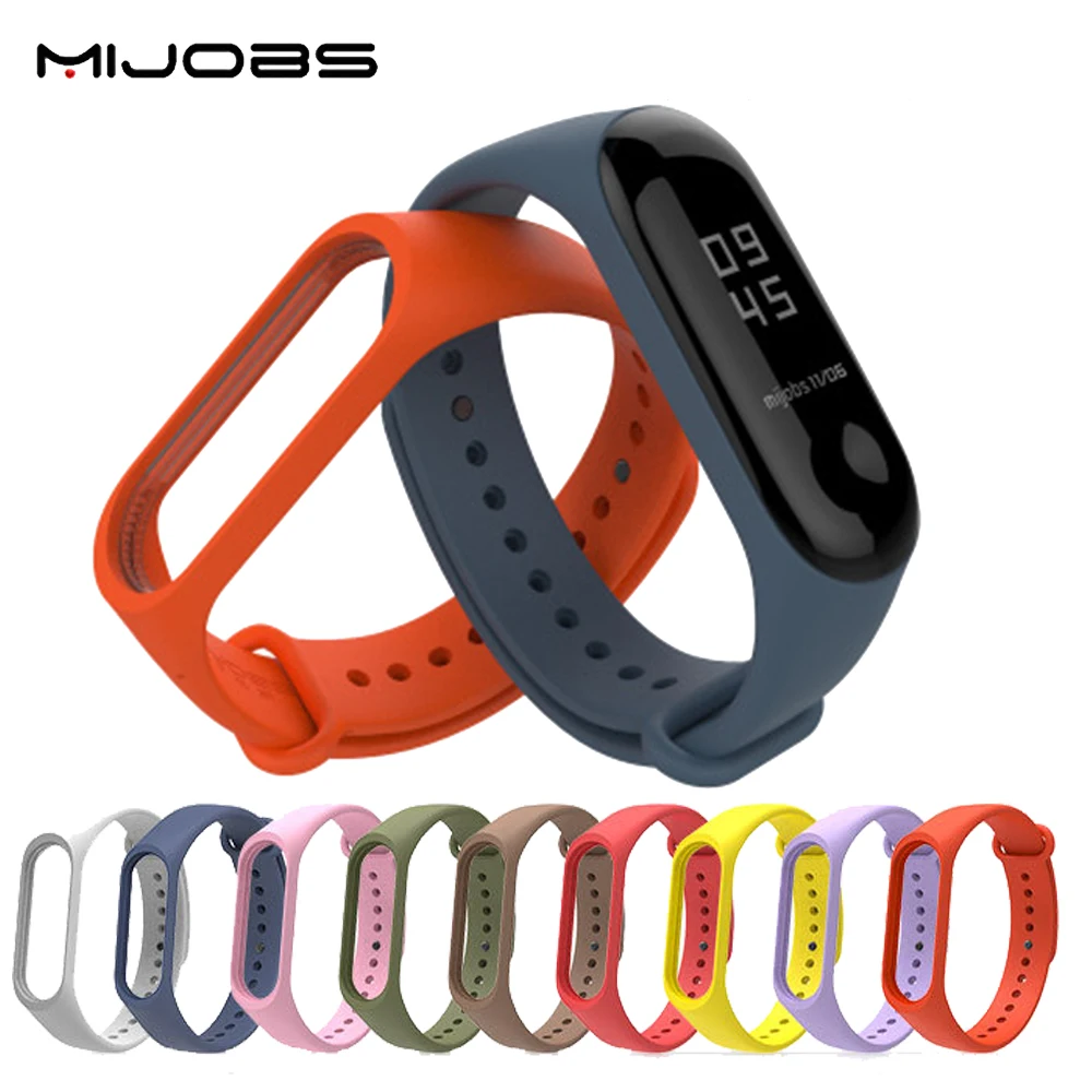 Браслет для Xiaomi Mi Band 3 4 спортивные часы с ремешком силиконовый ремешок браслет