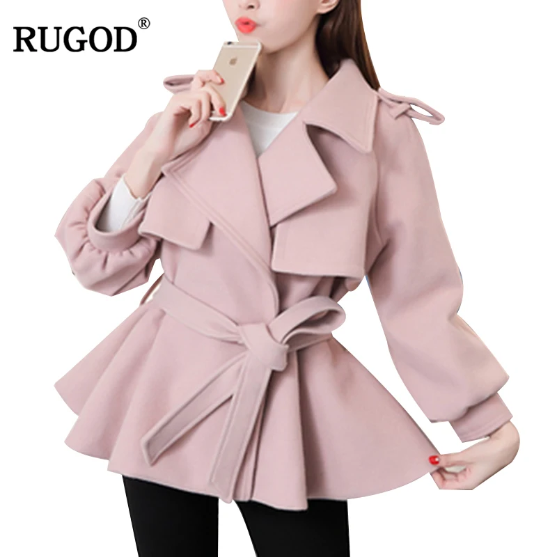 Тренч RUGOD Женский тонкий с отложным воротником | Женская одежда