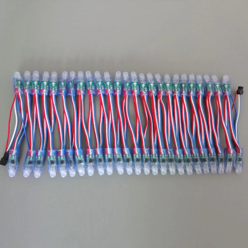 Пиксельная светодиодная смарт гирлянда WS2811 5 В 12 мм 100 шт./лот RGB полноцветный