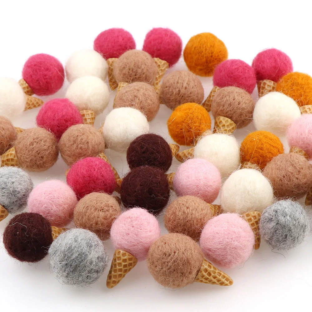 5 шт. смешанные цвета мороженого шерстяные войлочные шарики круглые для DIY