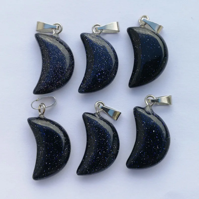 50 шт. подвески в форме полумесяца Голубой песок|pendant for jewelry|pendants jewelry makingpendants wholesale