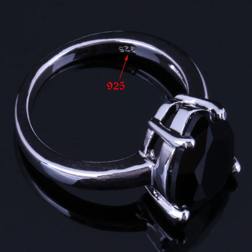 Приятный капли воды черный Кубический Цирконий 925 пробы Серебряные Ювелирные