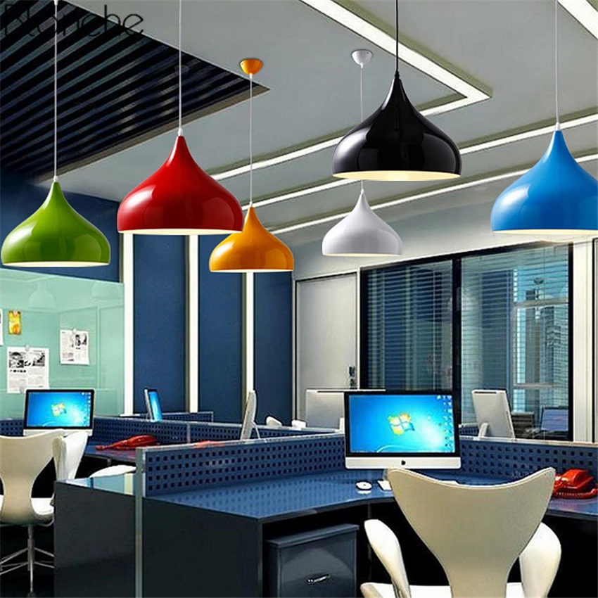 Скандинавские красочные алюминиевые подвесные светильники LED Тыква Подвесная