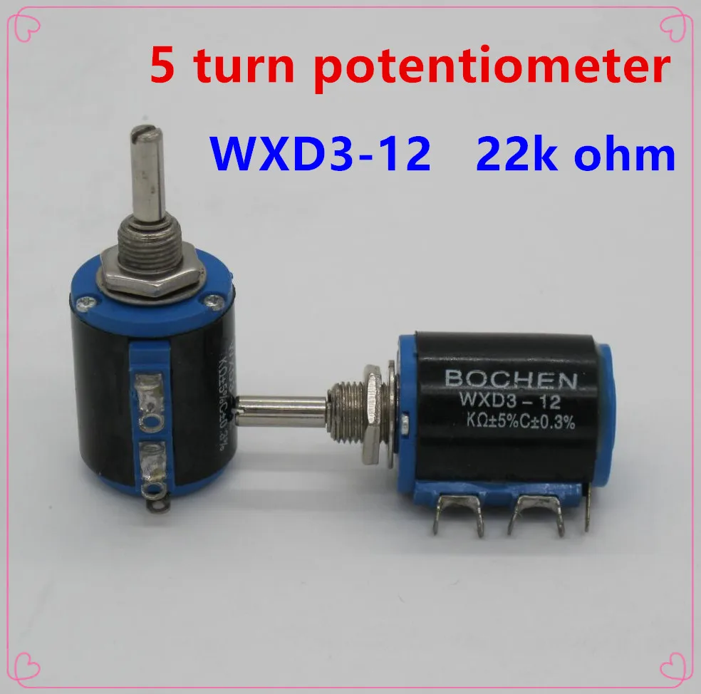 

2 шт WXD3-12 2W 22K ohm WXD3-12-2W 5 кольцевой мультикруговой прецизионный потенциометр с проволочной обмоткой