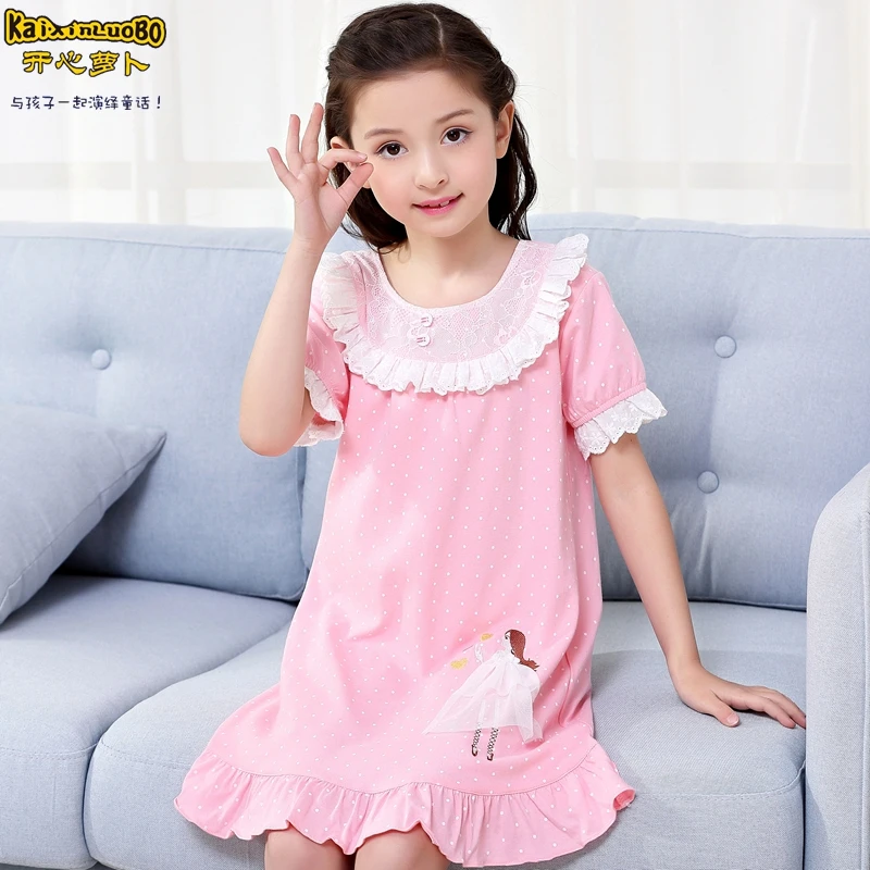 Девочки ночные рубашки Pijama Infantil детская одежда для девочек мальчиков Хлопковая