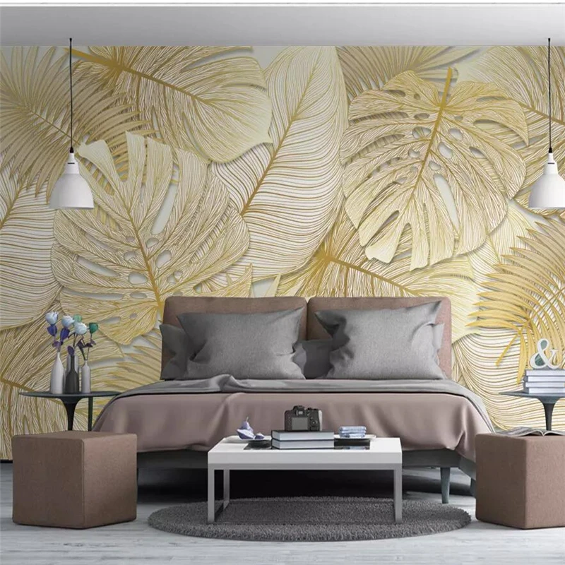 Beibehang скандинавский богатый и элегантный тропический лес золотые банановые