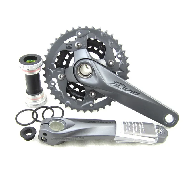 SHIMANO FC M4050 T4060 Alivio 3x9S Скорость MTB велосипедный шатун 170 мм включает BB52 40T - Цвет: M4050 with BB