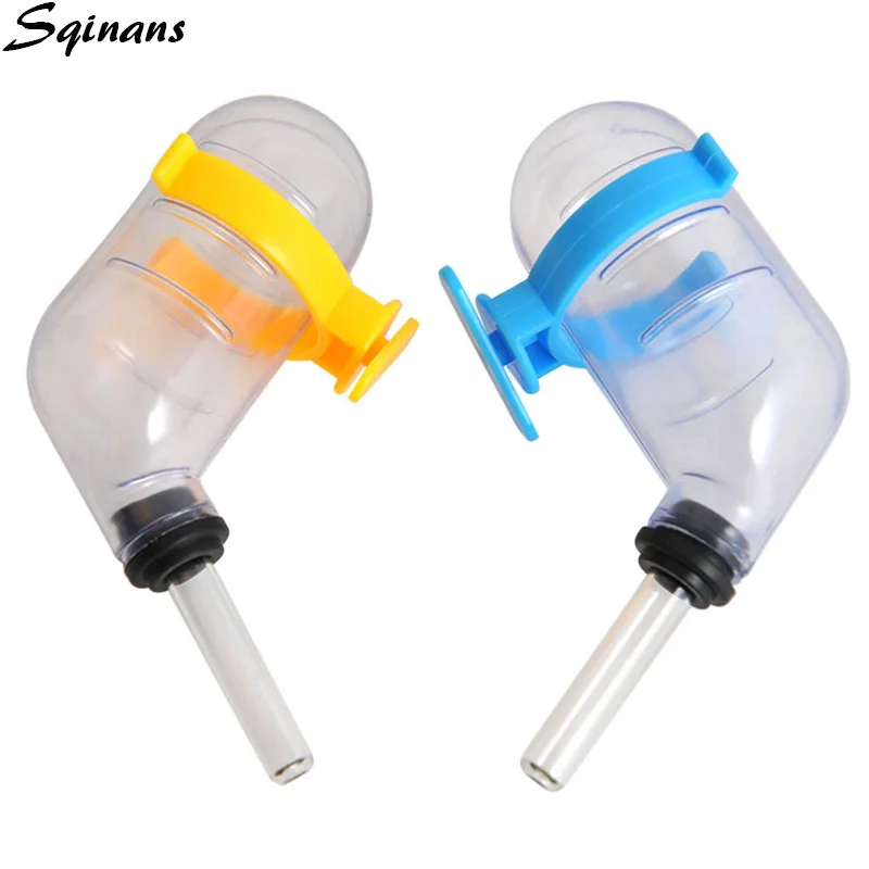 Sqinans 50ml Pet Water Feeder Plastic Body Glass Nozzle Drinking Bottle Dispenser For Hamster Chinchilla Guinea Pig | Дом и сад