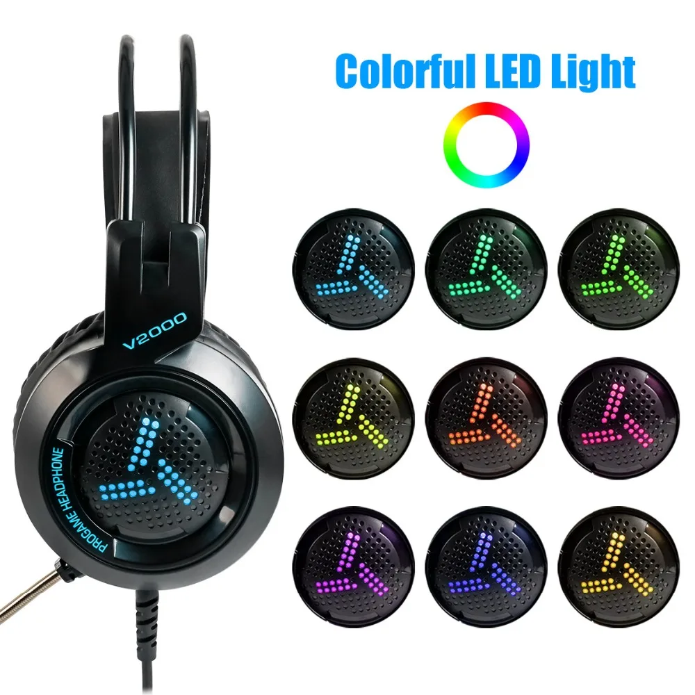 ПК игровая гарнитура 7 1 Gamer Surround Sound Bass Стерео Игровые наушники с микрофоном