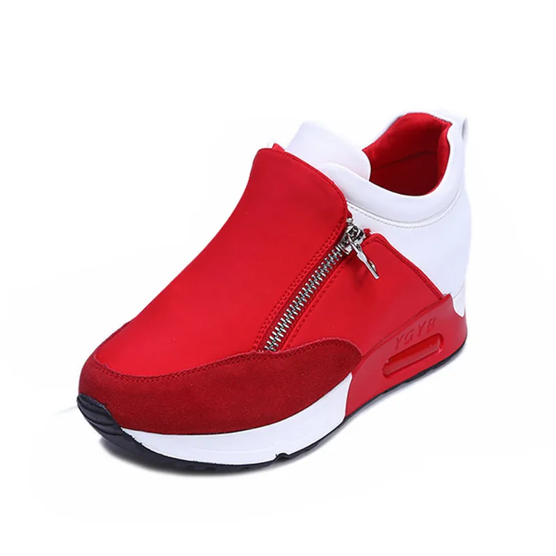 Женская повседневная обувь визуально увеличивающая рост дышащая на танкетке