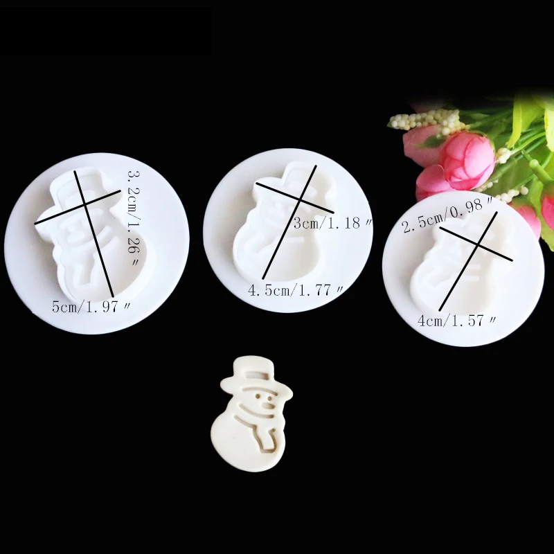 Формочки для печенья инструменты готовки декоративный набор из 3 рельефных