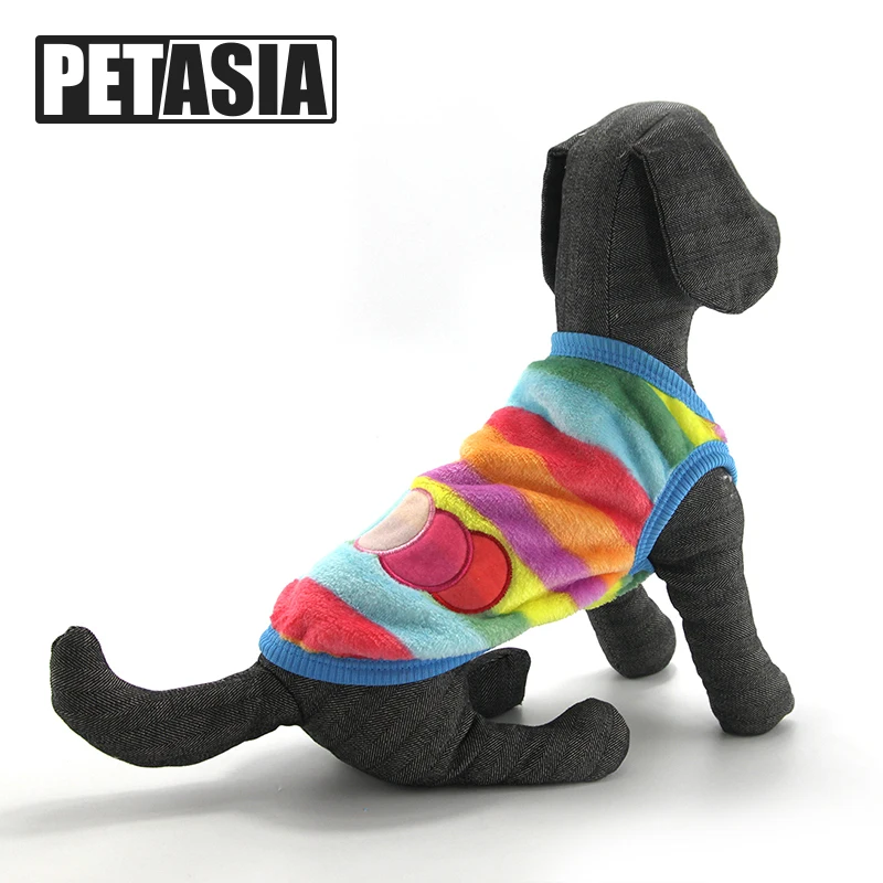 Петасия собака одежда для лета Весна жилет футболка милый узор пальто Теплый