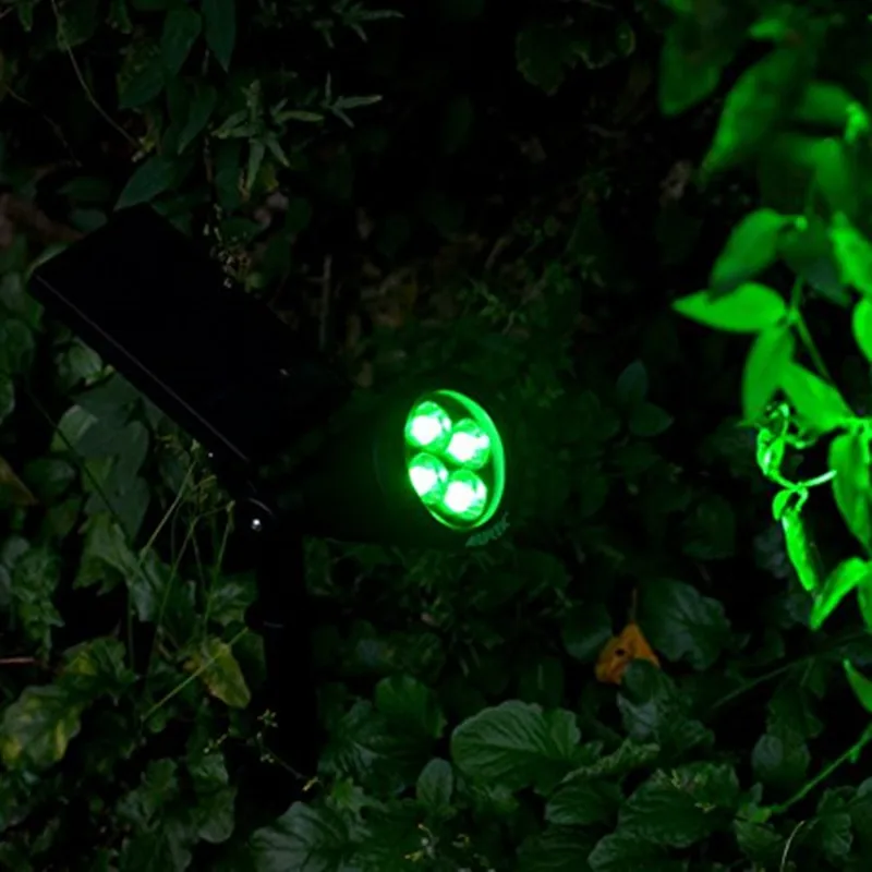 4led 200 люмен наружные солнечные зеленые настенные светильники прожектор