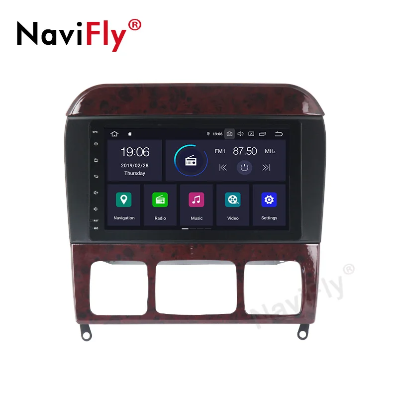 NaviFly ips DSP Мультимедиа Android 9 0 блок для Mercedes/Benz/S280/S320/S350/S400/S500/W220/W215/C S Class