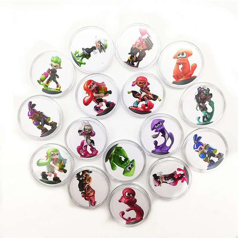 16 шт полный набор Splatoon 2 NFC игровая карта Amiibo коллекция монет NTAG215 наклейка печатная бирка для NS Switch 3DS Быстрая