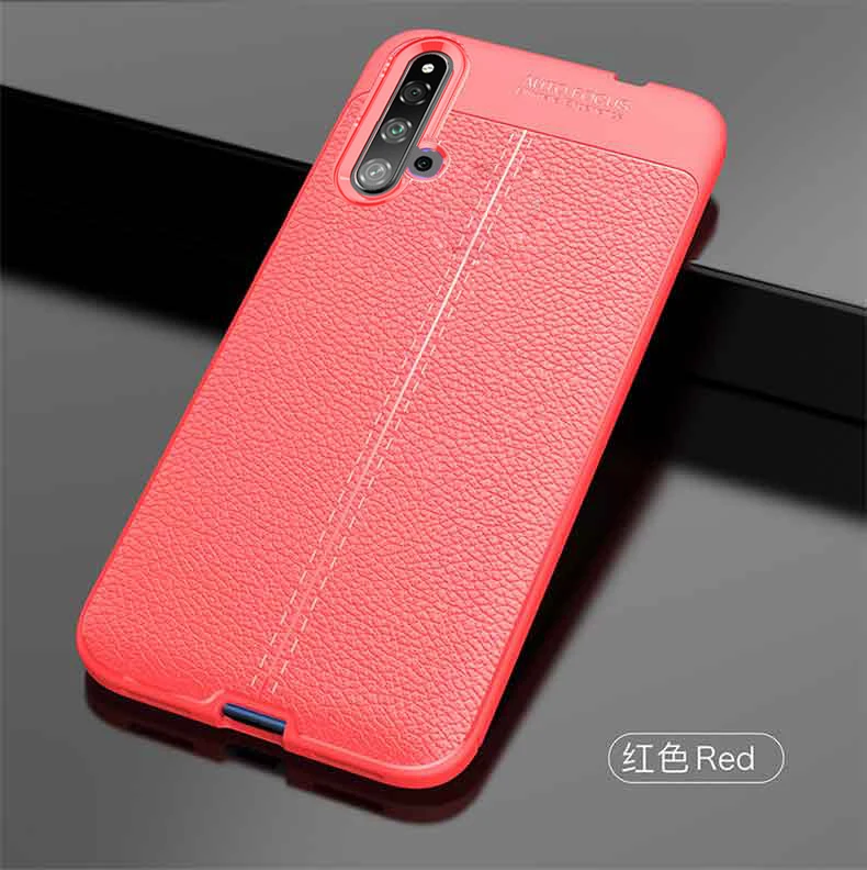 Для Honor 20 Чехол кожаный Стильный чехол прочный ТПУ чехол для телефона для Huawei Honor 20 Pro чехол 360 полная защита противоударный бампер