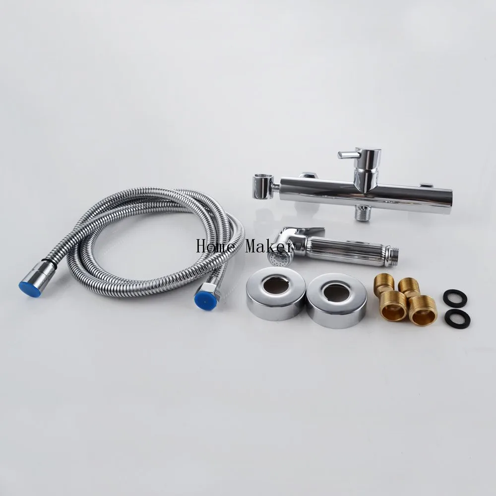 Латунный Туалет Биде Опрыскиватель кран с смесителем клапан и шланг настенный