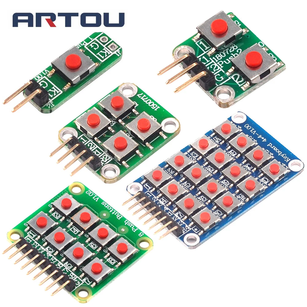 Micro Switch 1*2/2*2/2*4/4*4 матричная клавиатура 8 битная Кнопка Независимая кнопка MCU