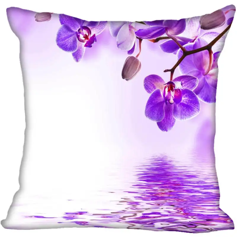 Pillowcase 20 Изготовленный На Заказ Цвет цветок орхидеи квадратная Подушка Чехол на заказ на молнии Наволочка Чехол 40x40,45x45 см(одна сторона - Цвет: Pillowcase 20