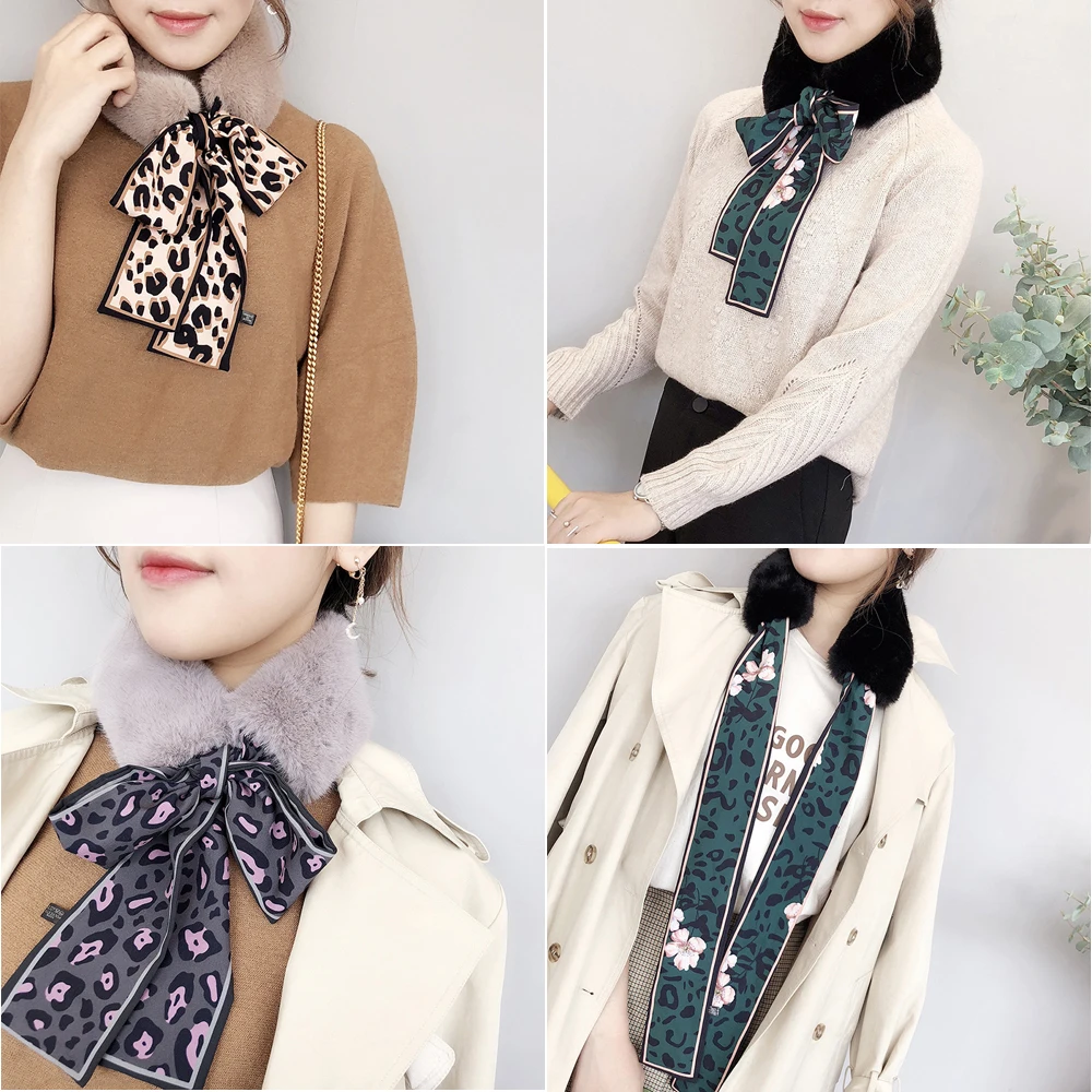 Зима 2020 новая мода воротник из искусственного меха шарф для женщин теплый шейный
