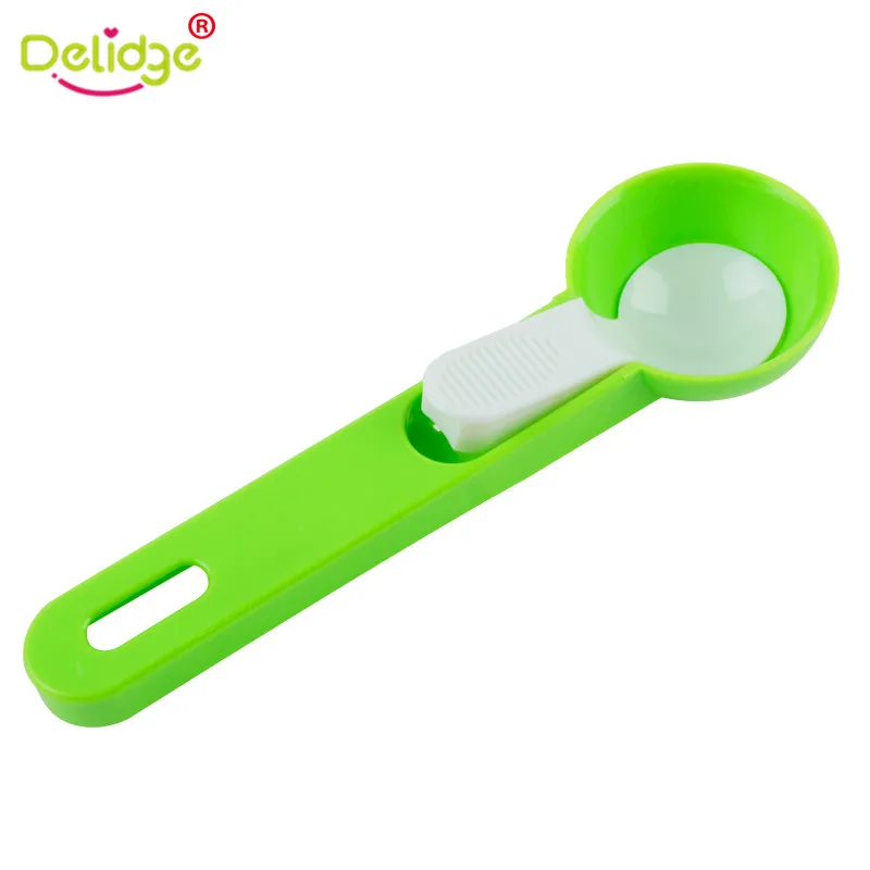 Delidge, 1 шт., цветная ложка для мороженого, пищевая, пластиковая, для копания мороженого, шар, арбуз, для копания фруктов, Сферическая форма крема