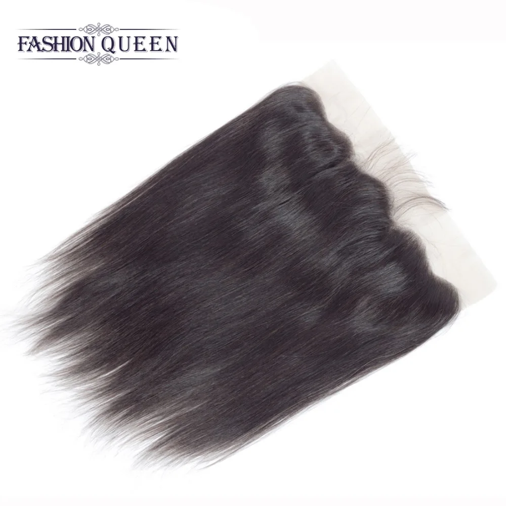 Модные queen hair Связки с фронтальной прямые волосы Малайзии человеческих волос