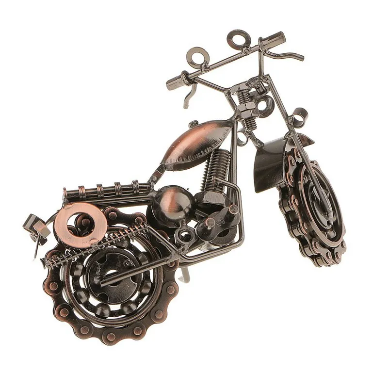Винтажная металлическая модель мотоцикла украшение для дома подарок мини