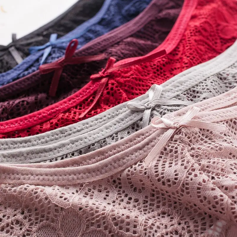 Сексуальные кружевные трусики для женщин модное нижнее белье хлопок вышивка