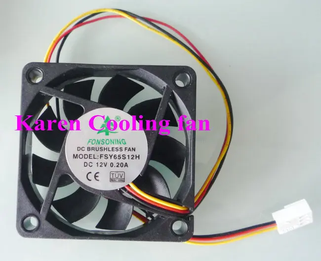 FONSONING 6CM FSY65S12H 6015 12V 0.2A 3 проводной охлаждающий вентилятор 60*60*15 мм FSY65S12M FSY65S12L|cooling