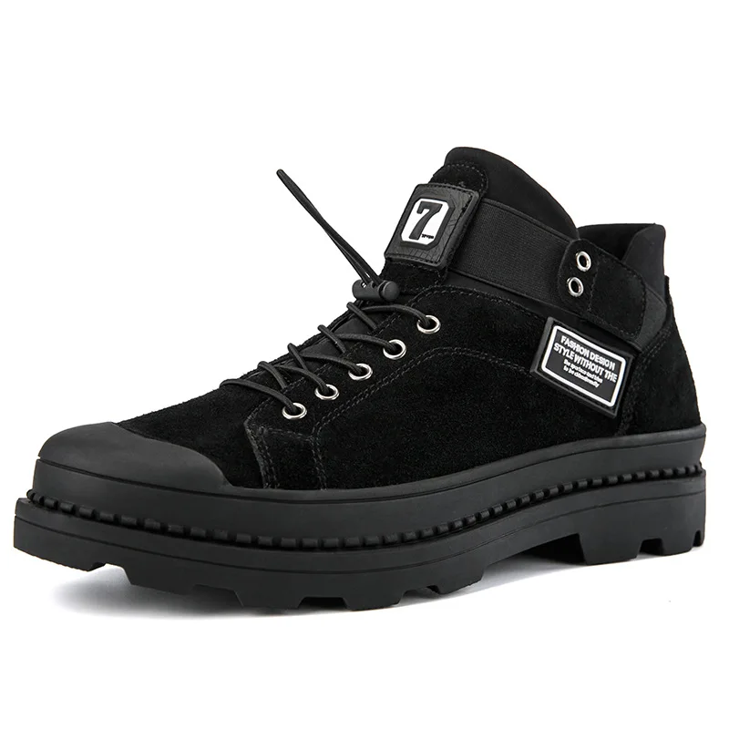 Мужские ботинки BACKCAMEL уличные рабочие высокие кожаные мужские ботильоны