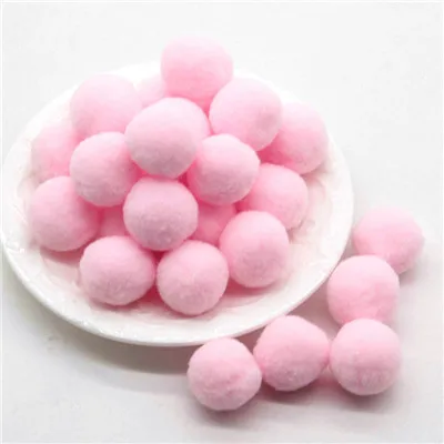 13 pink Помпон 25 мм мягкий Круглый Помпон 2,5 см меховой шар для детских поделок сделай сам ручная работа фестиваль швейная одежда украшение для дома 20 г - Цвет: 13 pink