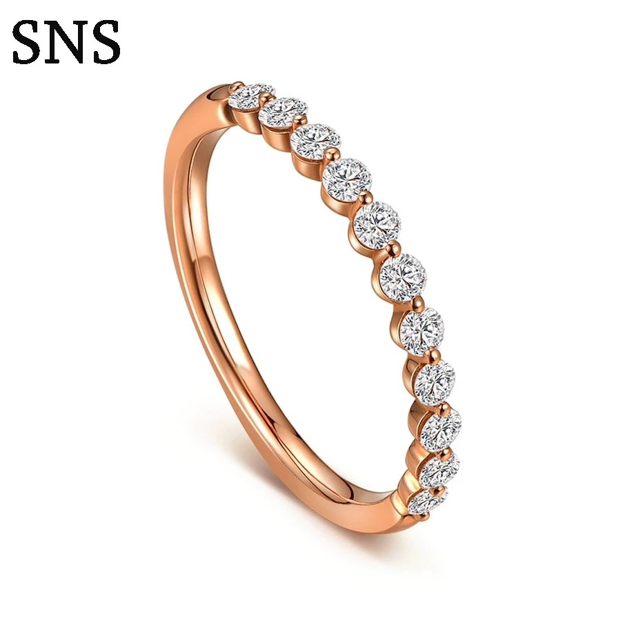 

0.42ctw Diamonds Band Solid 14k Rose Gold Women's Jewelry Natural Diamond Elegant Cluster Engagement & Wedding Fine Ring Band