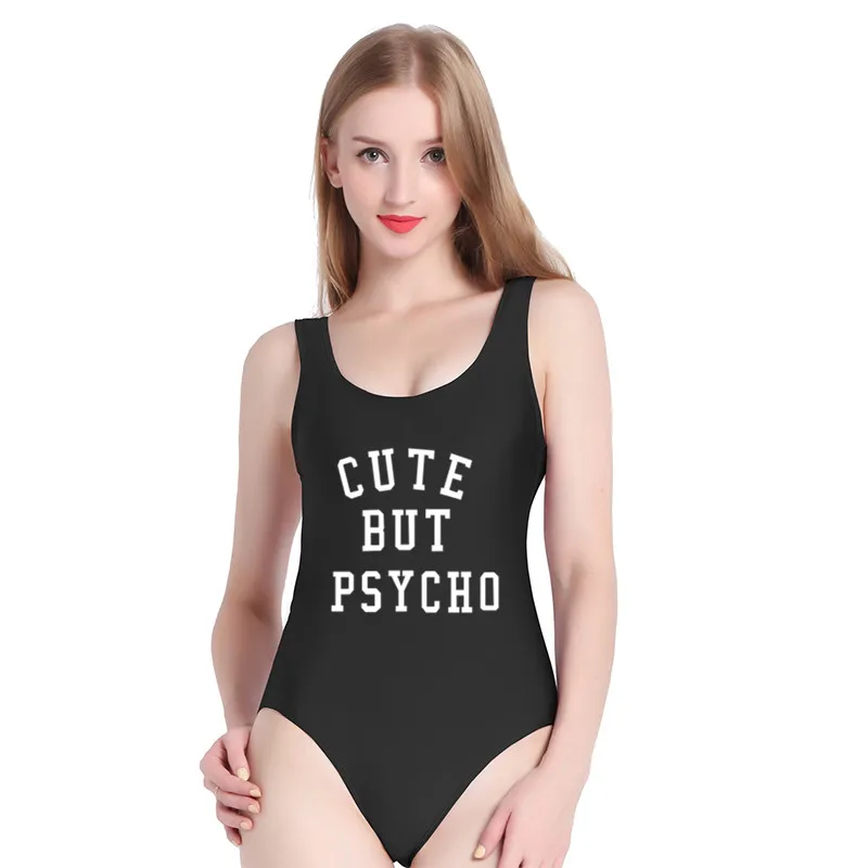 PINJIA CUTE but Psycho Цельный купальник купальники пляжные женские большие размеры
