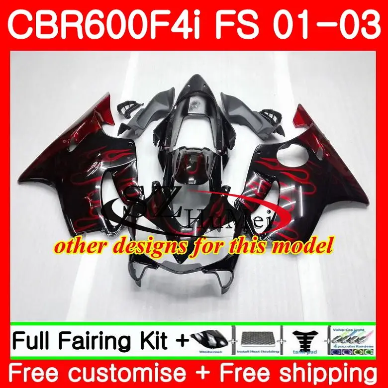 Корпус для HONDA CBR 600 F4i желтый черный 600F4i CBR600FS FS 48SH8 CBR600 01 02 03 CBR600F4i 2001 2002 2003