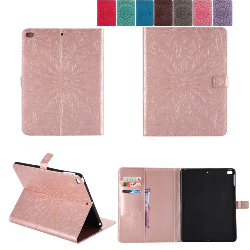Чехол книжка с подсолнухом для iPad Air 1 2 повседневный кожаный чехол 5 6 книжка|case for