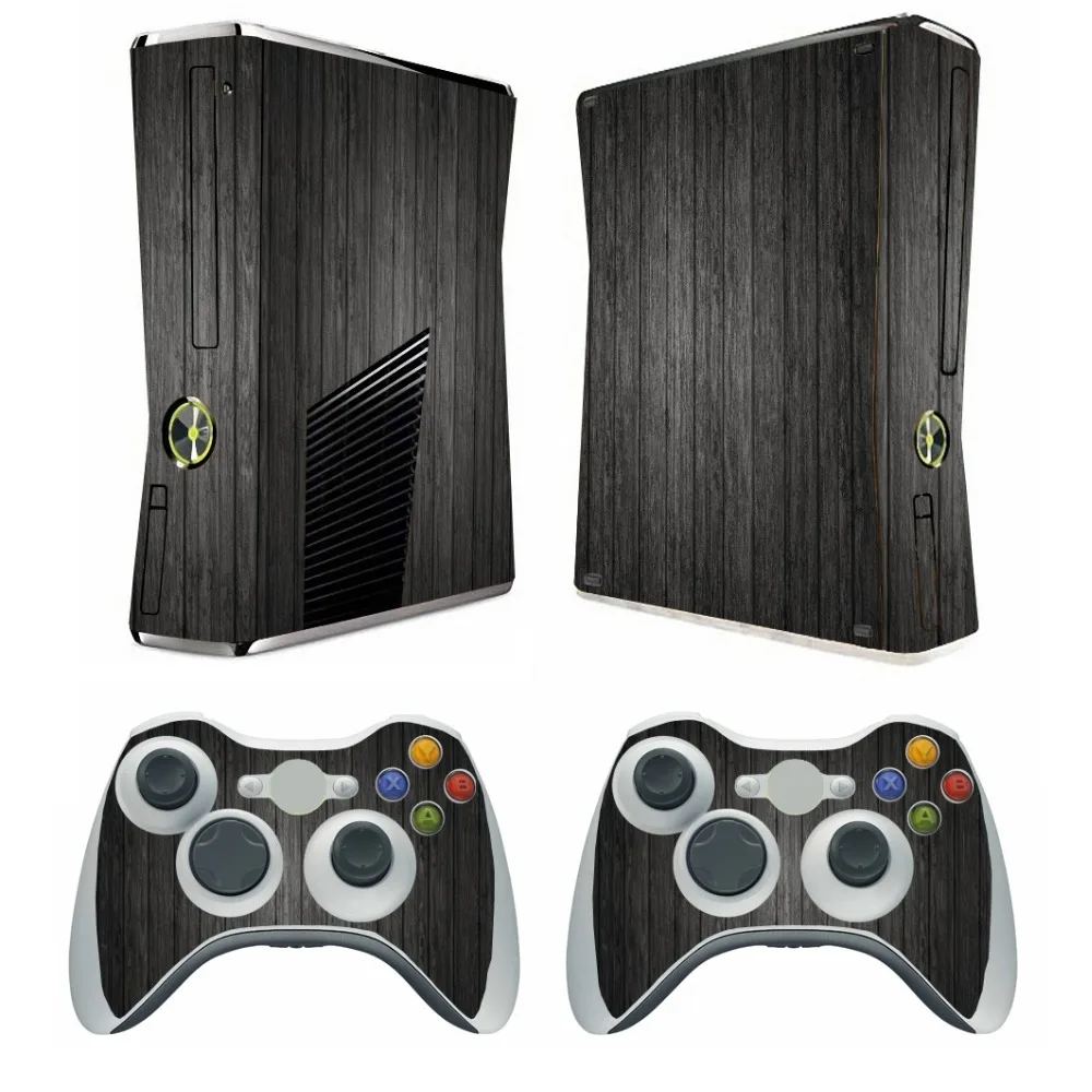 267 дерево виниловая кожа Наклейка протектор для microsoft xbox 360 Slim и 2 контроллера skins наклейка s для xbox 360 SLIM