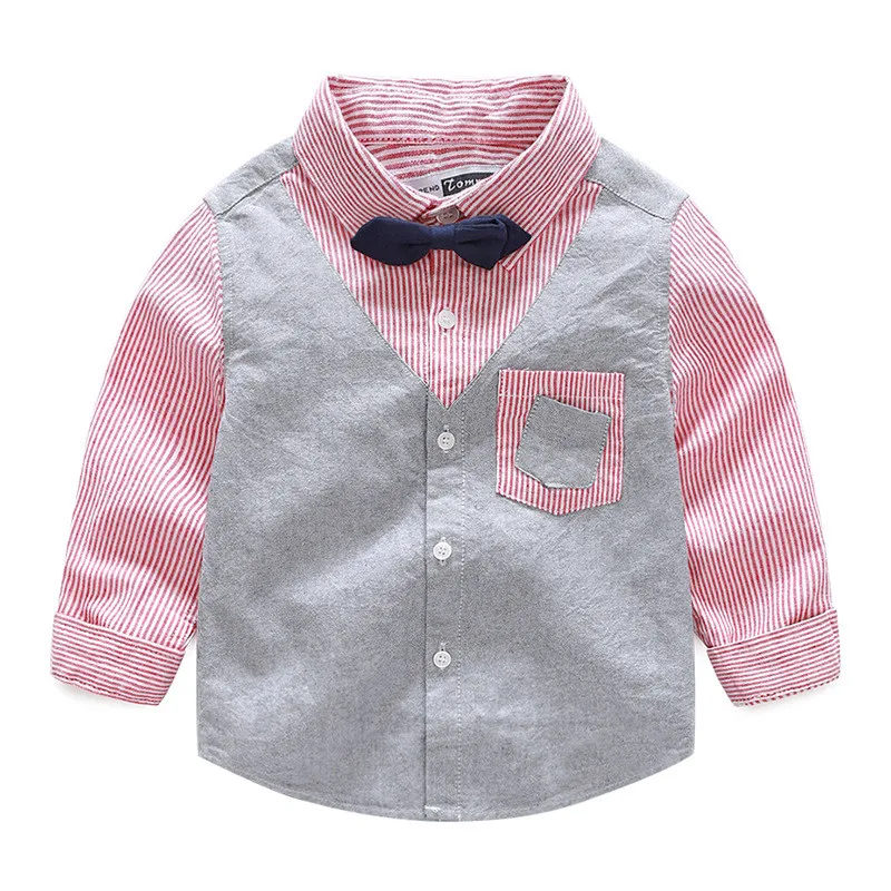 Рубашки для мальчиков хлопковая одежда детей школьная форма с длинными рукавами