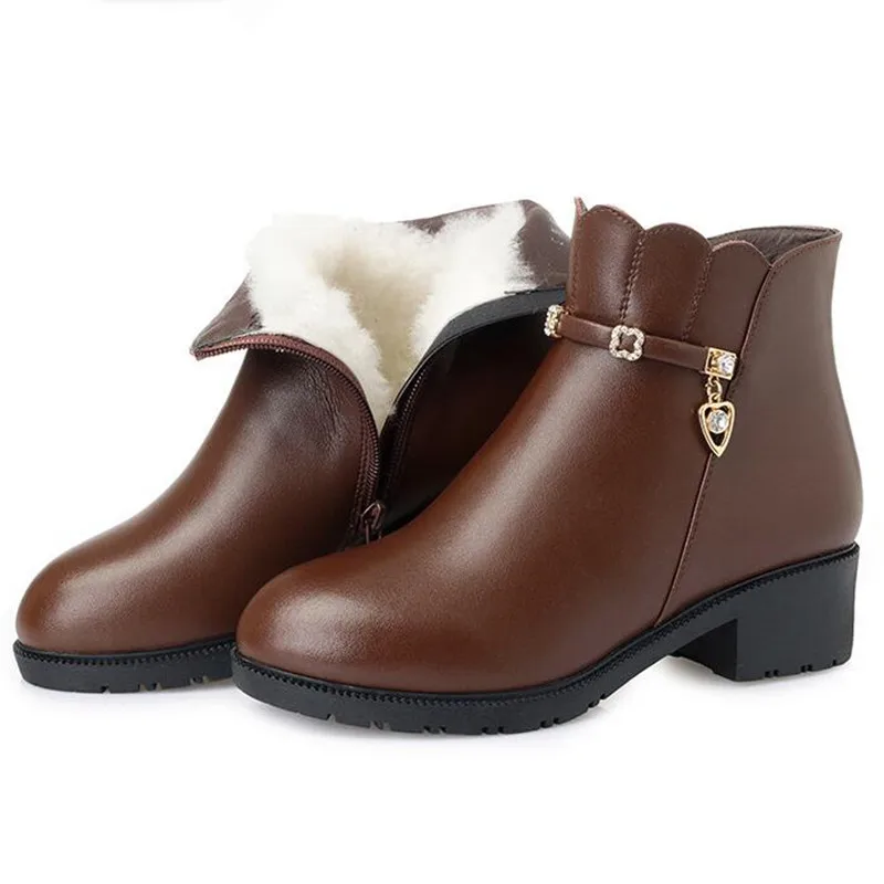 Новинка 2022 весенняя обувь из натуральной кожи женские ботинки на толстом каблуке