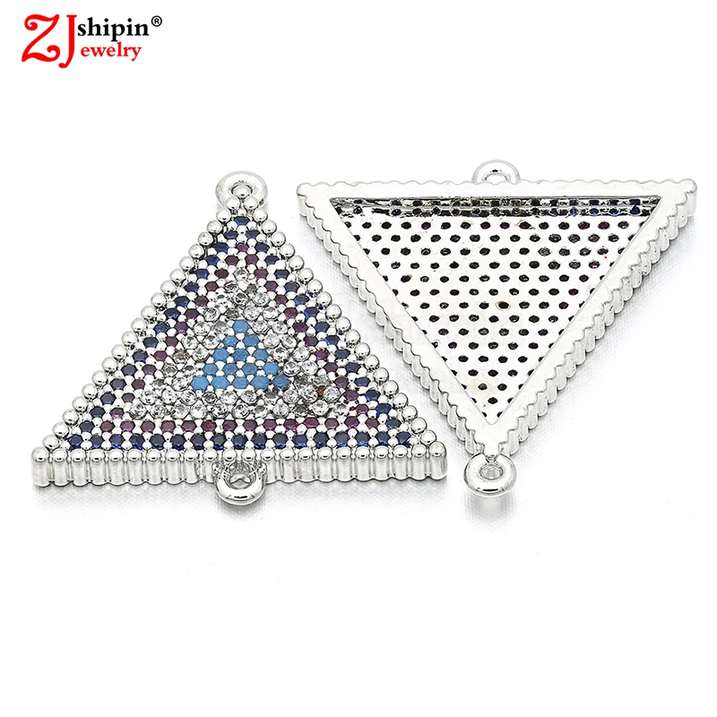 2018 Роскошные треугольные инкрустированные фианитами аксессуары для ювелирных