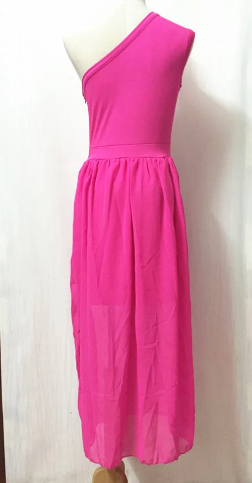 Длинные платья новинка сексуальное шифоновое платье без рукавов с косым плечом