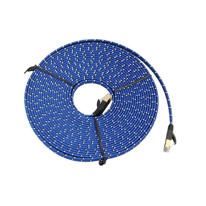 Сетевой Ethernet коммутатор CAT7E плоский кабель для компьютера и ноутбука 10 м|cat7 patch