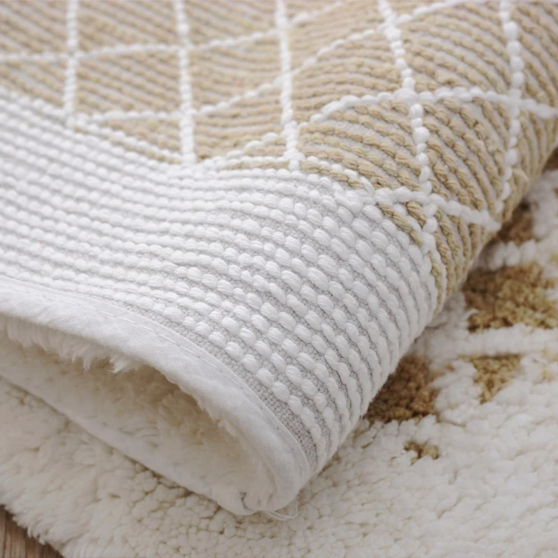 Хлопковые коврики из синели мягкий маленький коврик для ног с ромбовидным узором