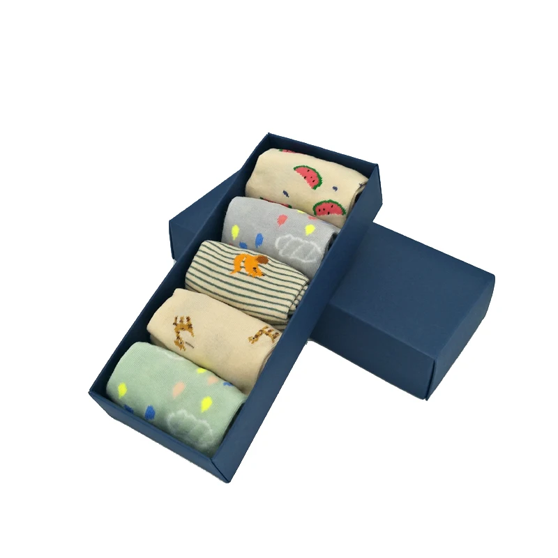 5 пар женские носки милые повседневные тонкие хлопковые башмачки с изображением