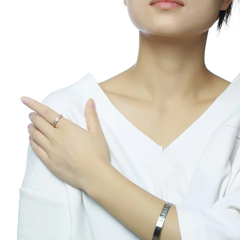 Обручальные кольца Vnox для женщин из нержавеющей стали цвета розового золота