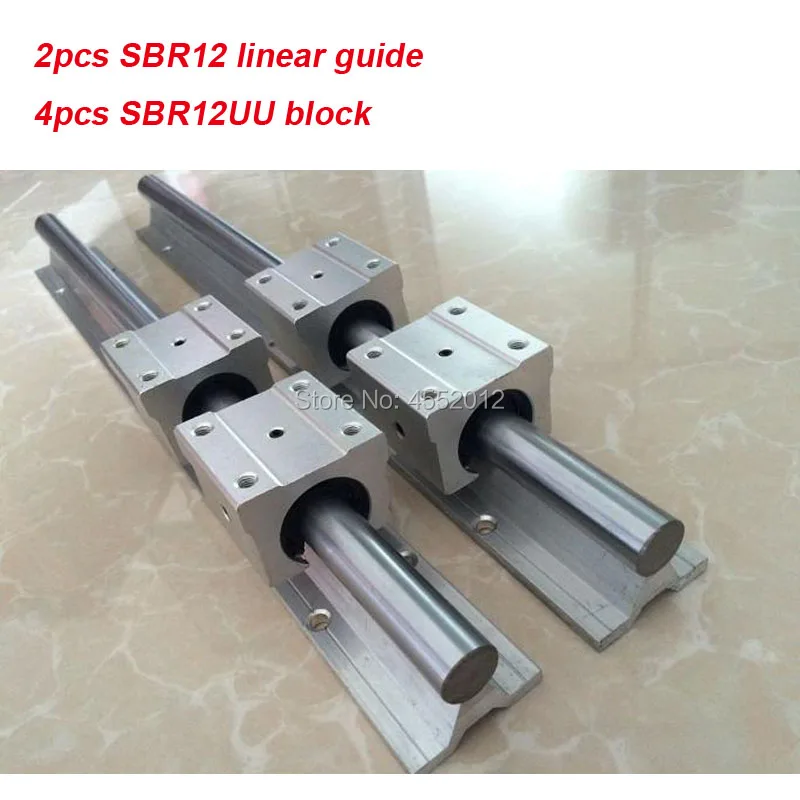 

2pcs SBR12 12mm linear rail 550mm 600mm 650mm 700mm 750mm 800mm 850mm 900mm 1000mm linear guide with 4pcs SBR12UU cnc part