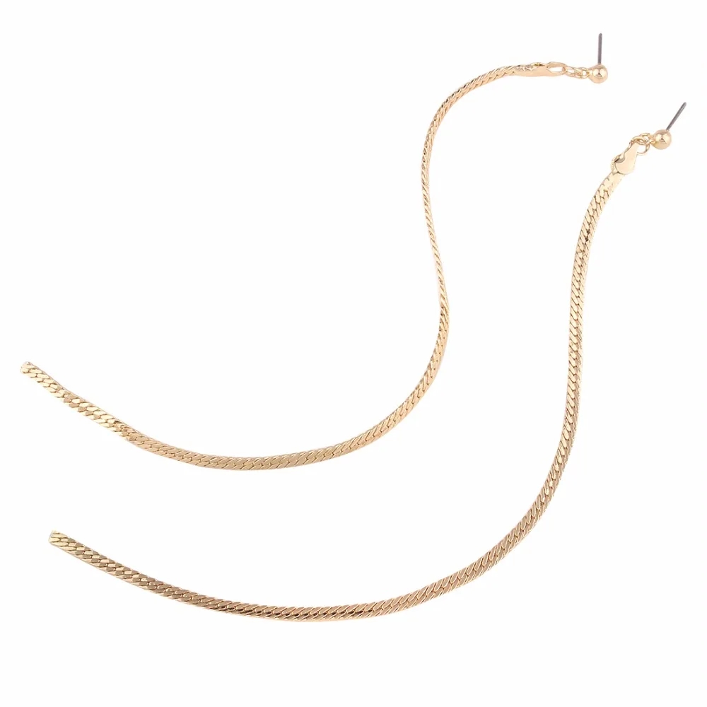 Элегантные длинные цепочки простая цепь очарование уха ювелирные изделия