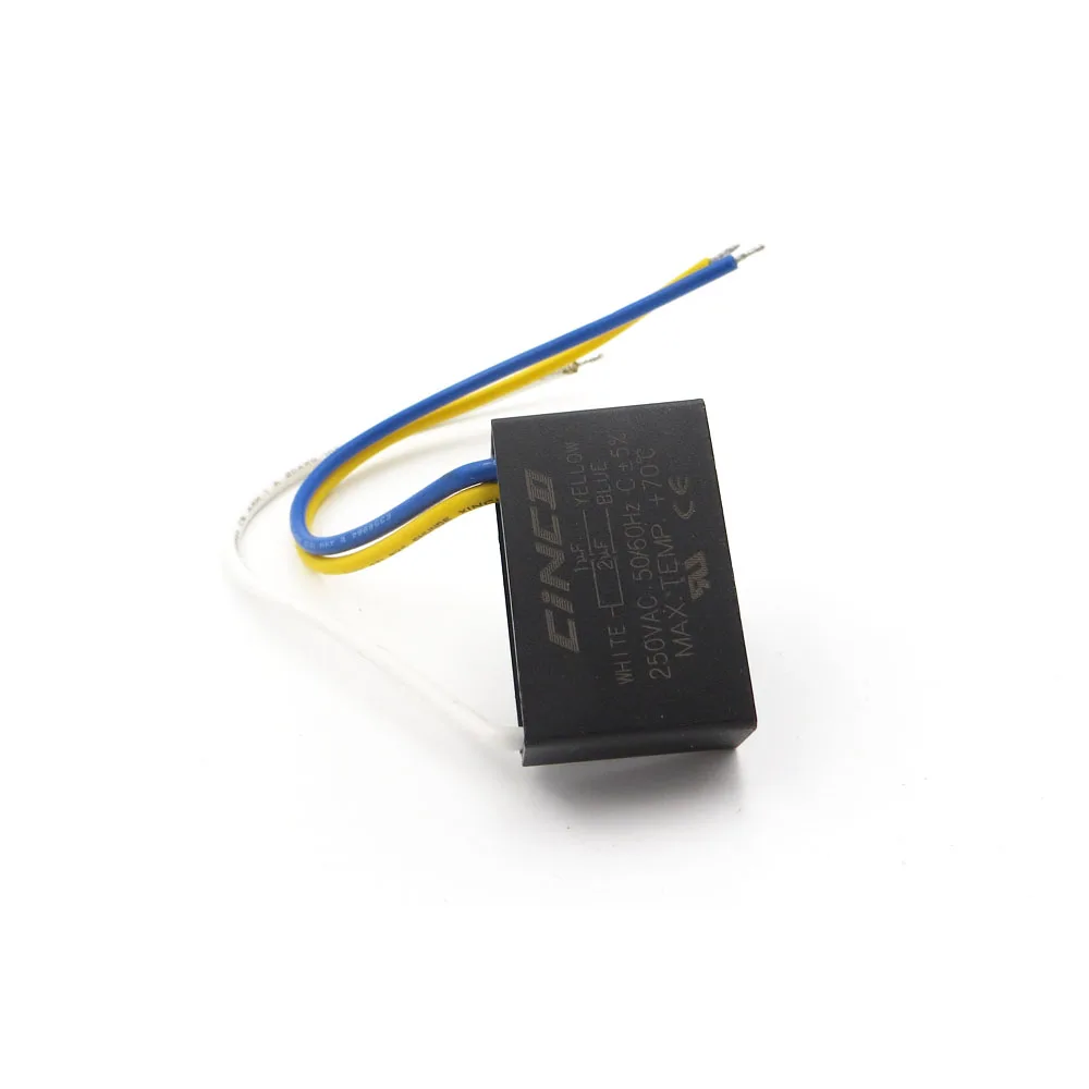 CBB61 1 мкФ + 2 250 V 3 провода КОНДЕНСАТОР моторного двигателя Электрический